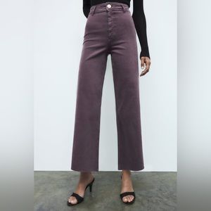 ZARA. MARINE STRAIGHT JEANS. PURPLE. SIZE 6.